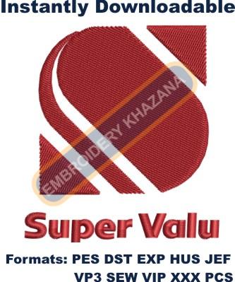 super valu logo embroidery design